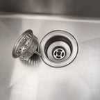 3-1/2 Inch Brushed Nickel Sink Strainers for Kitchen Sink, Stainless Steel Kitchen Sink Drain Strainer Assembly with Strainer Basket And Drain Stopper, US Standard Kitchen Sink Drain Replacement