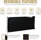 RAPTUROUS Deep Drawer Dividers 8 Pack, 6 Inch Tall, 13-22 Inch Long Expandable, Adjustable Drawer Organizer for Clothing, Dresser, Kitchen, Strong Hold, Soft Foam Edges, Black