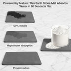 Kitchen Sink Caddy, Sink Sponge Holder with Instant Dry Stone Tray, Stainless Steel Holder for Sponges, Scrubbers & Soap - 9.1" X 5.91" X 5.1" Home Decor Storage Organizer