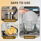 4, 7, 9 Inches Springform Pan Set of 3-304 Stainless Steel Nonstick Springform Cake Pan Set with Removable Bottom, 10 Inch Leakproof Silicone Cheesecake Pan Protector with 60 Pcs Parchment Paper