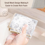 Silver Wire and Microfiber Double Layer Dishcloth, Multipurpose Dishwashing Rags for Wet and Dry, Household Cleaning Cloth with Poly Scour Side, 6 Color Assorted 12pack