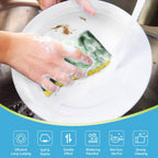 AIDEA Sponges Heavy Duty-12Count, Sponges Kitchen, Sponge for Dishes, Scrubbing Power for Tough Messes, Cleaning Sponge for Everyday Jobs for Dishes, Pots, Pans
