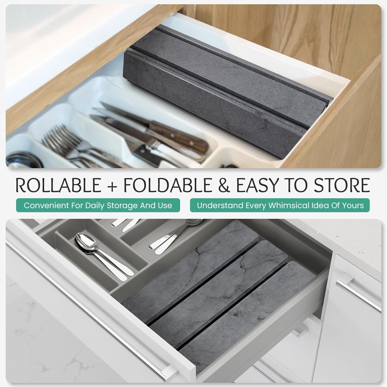 Stone Dish Drying Mat Collapsible Diatomaceous Earth Absorbent Mat Quick Dish Drying Pad Dish Rack Pad Match Any Counter to Multiple Usage for Kitchen,Bathroom