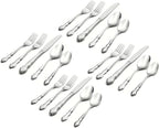 Oneida 2766020AL20 Dover 20-Piece Fine Flatware Set, Service For 4, Mirror Finish
