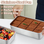 LIANYU 4 Pack Loaf Pans for Baking Bread, 9x5 Inch Bread Pan, Stainless Steel Meatloaf Baking Loaf Tin for Homemade Banana Sourdough, Dishwasher Safe
