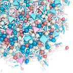 Manvscakes Sprinkles- Edible Cake and Cupcake Sprinkles with Assorted Shapes and Sizes, Metallic Sprinkle Mix for Cookies, Ice Cream, Cake and Cupcake Decorating, 4 oz (Pink, Black, and Blue)