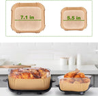 Air Fryer Liners for Ninja Crispi Air Fryer, Ninja Crispi Accessories for Ninja Crispy, 150Pcs Ninja Glass Air Fryer Liners, Crispi Air Fryer Parchment Paper Liners, Ninja Kitchen Appliances