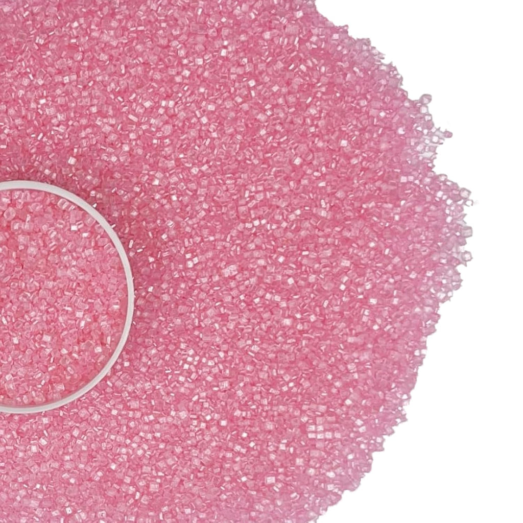Sentovac Light Pink Sanding Sugar for Baking Edible Sparkling Sugar Sprinkles Coarse Sugar Crystals for Baking Topping Cake Cookie Cupcake Topper Ice Cream Decoration Supplies 3.2 OZ