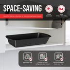 BAKKENMASTER Loaf Pan Set 1-Piece - Deluxe Nonstick Carbon Steel Bakeware for Perfect Bread and Cakes – Dishwasher Safe, Premium Pans for Home Baking