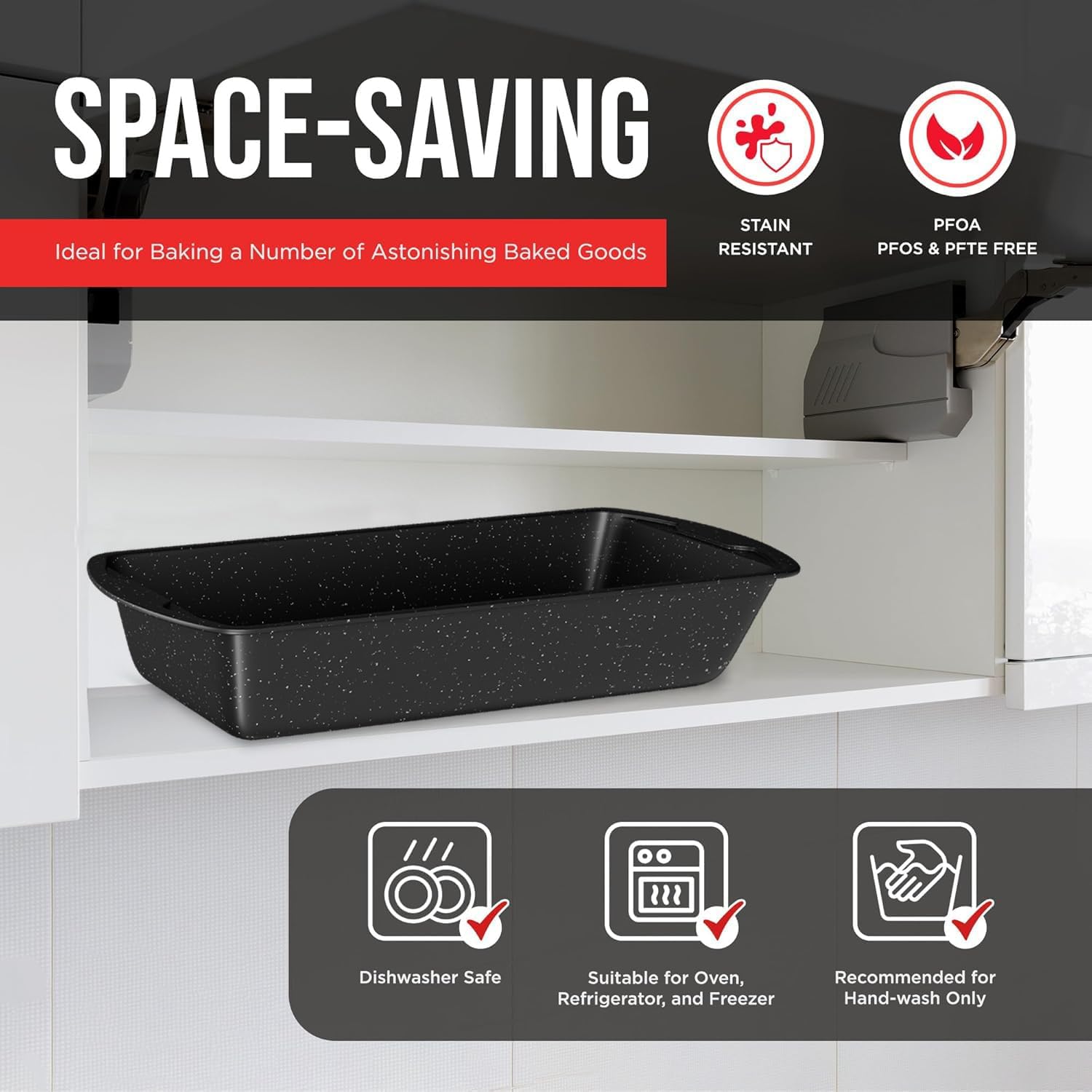 BAKKENMASTER Loaf Pan Set 1-Piece - Deluxe Nonstick Carbon Steel Bakeware for Perfect Bread and Cakes – Dishwasher Safe, Premium Pans for Home Baking