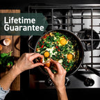 HexClad Hybrid Nonstick 3.3-Quart Deep Sauté Pan with Tempered Glass Lid, Stay-Cool Handle, Dishwasher-Friendly, Oven-Safe Up to 900°F, Induction Ready, Compatible with All Cooktops