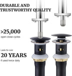 Pop up Sink Drain Stopper with Overflow Oil Rubbed Bronze for Bathroom Vessel Vanity Sink Art Basin，Big Cap Sink Drain with Overflow, Metal Pop-up Drain Strainer with Detachable Basket Stopper