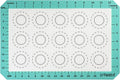 446ºF Heat Resistant Macaron Mat: U-Taste 14.17x9.44in Non Stick Silicone Baking Mat, Reusable Cookies Pastry Sheet Liner with Edge Enhancement & Circle Measurement for Cake Pan (Aqua Sky)
