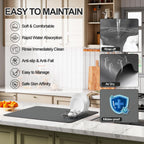 Dish Drying Mat for Kitchen Counter | Coffee Bar Mat for Countertops | Heat Resistant Drainer Mat with Non-slip Rubber Backed | Hide Stain Kitchen Absorbent Draining Mat | Dark Grey 16"x18"