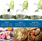 Aucma Stand Mixer,7.4QT Food Mixers, Kitchen Electric Mixer with Dough Hook, Wire Whip & Beater (Green, 7.4QT)