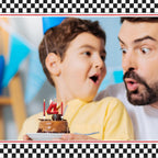 13PCS Racing Car Theme Birthday Candle Set with Checkered Flag Design - Durable Cake Topper for Race Car Party Decorations, Kids Birthday Supplies - Number 4 Candle for Racing-Themed Celebrations