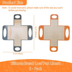 Reusable Silicone Bread Loaf Pan Liner, Food-Grade Silicone Bread Sling, Sourdough Bread Baking Mat, Non-Stick &Easy Clean Dough Transfer Tool, Fits 9x5" or 1.5lb Loaf Pans, Grey & Orange, 2PCS