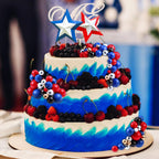 108 Pcs Balls Cake Topper DIY Cupcake Insert Foam Balloons for Cake Baking Wedding Anniversary Birthday Decoration(Blue, Red, Black,Multi Sizes)