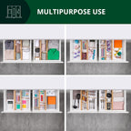 ROYAL CRAFT WOOD Adjustable Bamboo Drawer Dividers Organizers (17-21.5") with Inserts - Expandable Drawer Organization Separators for Kitchen Utensils, Clothes, 4-Pack