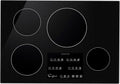 Empava 30 Inch Electric Induction Cooktop Built-in, 4 Zone Smooth Glass Surface, Touch Sensor Control Power Boost, Child Lock, Timer Function, Hardwired Kitchen Appliance