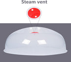 Microwave Cover for Food, Large Microwave Plate Cover Guard Lid with Steam Vents Keeps Microwave Oven Clean, 11.5 Inch BPA Free & Dishwasher Safe-2PCS red