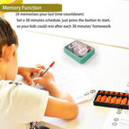 4-inch Timers for Kids, Large Magnetic Digital Kitchen timers with Constant Bright Function for Classroom, Silent Timer for Students and Teachers (1, Green)