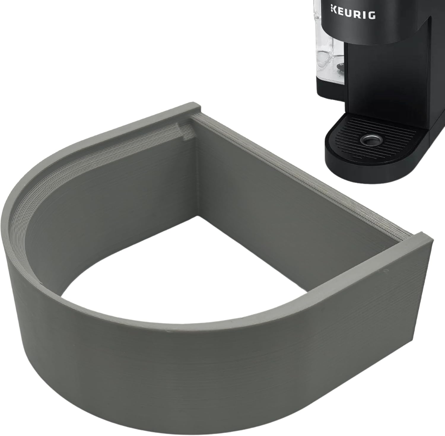 Drip Tray Mug/Cup Riser Made for the Keurig to Reduce Splashes - Riser Only (Gray, K-Slim 1.7 Inches Tall)
