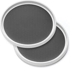 2 Pack, 12-Inch Non-Skid Lazy Susan Organizers - Turntable Rack for Pantry Organization and Storage, Kitchen, Fridge, Cabinets, Bathroom Makeup Vanity Countertop, Under Sink Organizing, Spice Rack