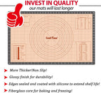 Silicone Pastry Baking Mat Non Stick-Large Rolling Dough with Measurements-Non Slip Pizza,Fondant,Pie,Cake Baking Mat - 26 x 16 Inch By Cook Time