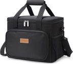 Lifewit Large Lunch Bag Insulated Lunch Box Soft Cooler Cooling Tote for Adult Men Women, Black 24-Can (15L)
