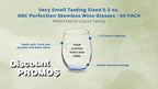 Custom Stemless Wine Glasses by ARC 5.5 oz. Set of 50, Personalized Bulk Pack - Perfect for Hotel, Bar, Restaurant or Lounge - Blue
