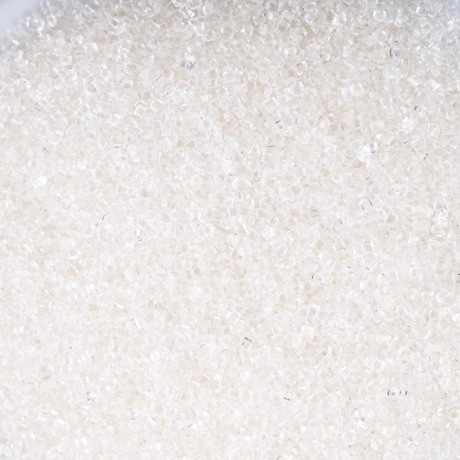 Kasvan White Sanding Sugar Sprinkles - Edible Sugar Crystals, Baking Cake Decorations, Ice Cream Toppings cupcake Decorating, Wedding Party Chirstmas Supplies, 85g/3.2oz (White)