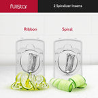 Fullstar Mandoline Slicer for Kitchen, Fruit Cutter, Cheese Grater, Cucumber Slicer, Veggie Spiralizer, Food Cutter & Kitchen Gadgets with Safety Glove (11 in 1, Clear)
