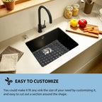 Sink Protectors Mat for Kitchen Sink - 2Pack Adjustable Kitchen Sink Mat Fast Draining - Dish Drying Mat for Dishes And Glassware - Easy to Clean & Diy Cut