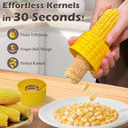 Corn Peeler for Corn on the Cob, Peelers for Kitchen with Ultra-Sharp Stainless Steel Serrated Blades & Ergonomics Corn-Shaped Comfort Grip, 2 Packs