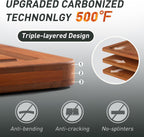 3 Packs Bamboo Cutting Board Set with Non Slip Feet and Over Sink Nice Solid Thick Wood Juice Groove Chopping Board Extra Large Big Small Best Hardwood Counter Organic Vegetable Kitchen Gadgets