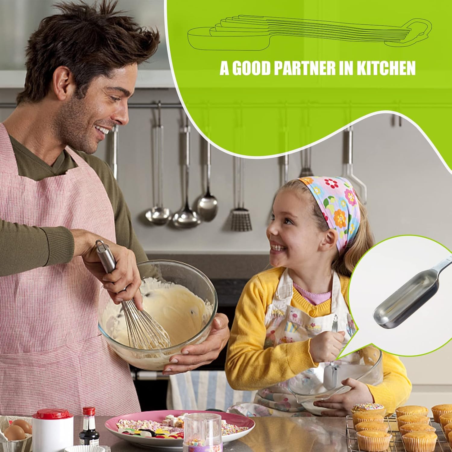 2PCS 1/2Tablespoon (1.5tsp, 7.5ml) Single Measuring Spoon, Individual Stainless Steel Long Handle Measure Teaspoon Only