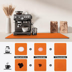 Dish Drying Mat for Kitchen Counter | Coffee Bar Mat for Countertops | Heat Resistant Drainer Mat with Non-slip Rubber Backed | Hide Stain Kitchen Absorbent Draining Mat | Orange 18"x24"