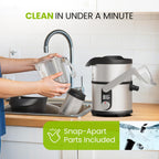 Eurolux 800W Premium Centrifugal Juicer for Whole Fruits and Vegetables – TurboJet Extraction System – 5-Speed Dial with Digital Display – Wide 3” Feed Chute – Easy to Clean – BPA-Free- Stainles Steel