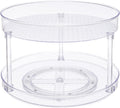 Amazon Basics 2 Tier Lazy Susan Turntable Organizer, 12" Diameter, Clear