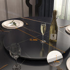 31.5" Lazy Susan for Table Top Sintered Stone Rotating Serving Tray for Dining Table, Kitchen Lazy Susan Organizer Spinning Rotating Food Server Party Centerpieces