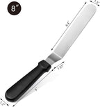 New Star Foodservice 38170 Angled Icing Spatula, 8-Inch Blade, 13-Inch Overall, Silver