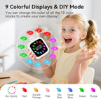Yunbaoit Digital Visual Timer for Kids, Rechargeable 99-Minute Silent Countdown Timer with 19 Ringtones, 9 Optional DIY Color Carrot Display, Time Management Tool with Pause Function (Rabbit)