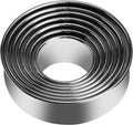 7 Pieces Stainless Steel Cookie Cutter Set Biscuit Plain Edge Round Cutters Sizes Shape Molds Ranging from 2-4.3 Inches