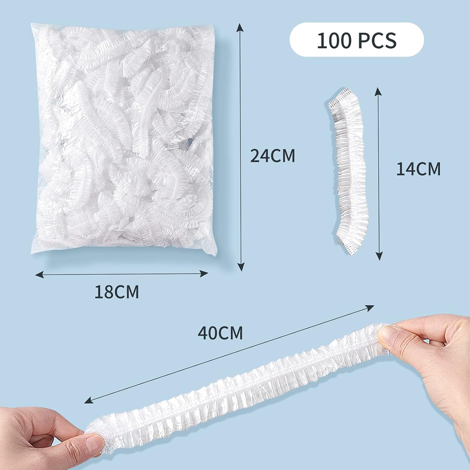 Homelove 100pcs Plastic Bowl Covers Food Cover Dish Covers, Reusable Elastic Stretch Fresh Keeping Bags, Kitchen Dining Plate Bread Proofing Food Storage Covers, Universal Kitchen Plastic Wrap