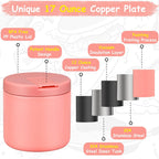 19oz Insulated Vacuum Food Jar with Buckle Lid Wide Mouth Soup Thermo for Hot Food Kids Leakproof Stainless Steel Lunch Container- Pink-1Pack