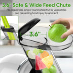 COZII Cold Press Juicer,Slow Masticating Juicer Extractor Soft/hard Mode,3.6 Inch Large Feeder For Vegetable and Fruit,Easy to Clean Juicer Machines Quiet Motor,Dishwasher Safe (White)