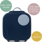 b.box Mini Lunch Box, Bento Box for Kids, Snack Container with 2 Leak Proof Compartments, Reusable Snack Containers with Lids, Kids Lunch Boxes Ages 3+, BPA Free, 4 1/4 Cup Capacity (Midnight)