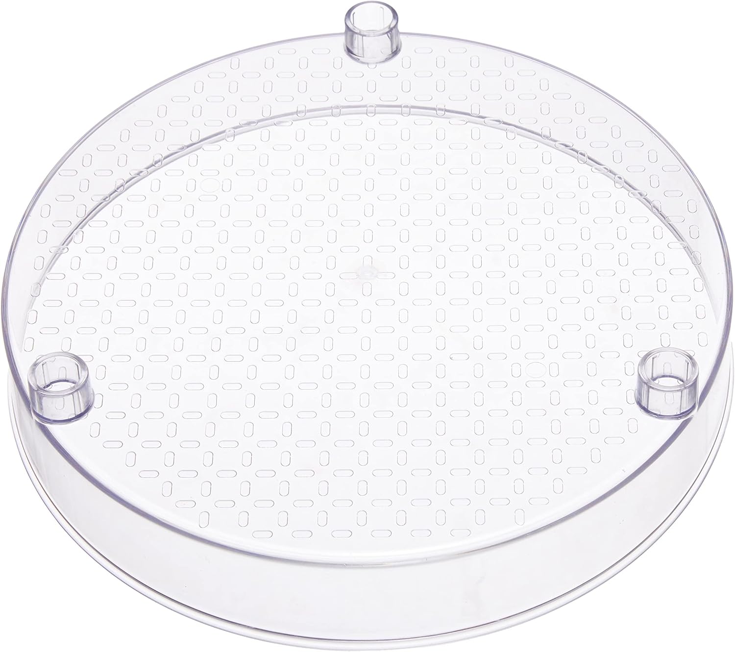 Amazon Basics Lazy Susan Turntable Organizer, 9" Diameter, 2 Tier, Clear