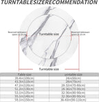 23.6" Lazy Susan for Table Top Sintered Stone Rotating Serving Tray for Dining Table, Kitchen Lazy Susan Organizer Spinning Rotating Food Server Party Centerpieces